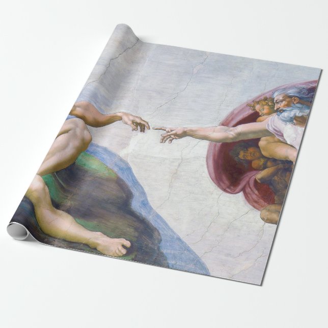 Papier Cadeau Michelangelo - Création d'Adam Isolé (Déroulé)