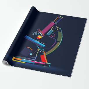 Papier Cadeau Microscope multicolore