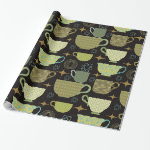 Papier Cadeau Mid Century moderne Black Teup