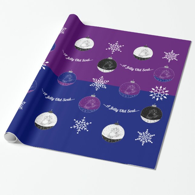 Papier Cadeau Midnight Clear - Snowman (Déroulé)