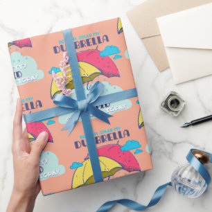 Papier Cadeau Mieux Vaut Prendre Mon Parapluie C'Est Assez Stupi