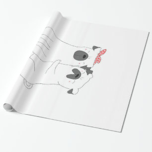 Papier Cadeau mignon Bulldog   Cadeau Amoureux des chiens corres