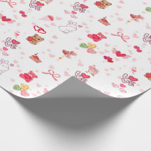 Mignon Kawaii Ours en Peluche & Cœurs Saint-Valent