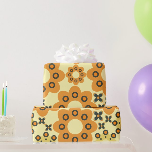 Papier Cadeau mignon motif pétale de fleur 3 (Cadeaux de fête)