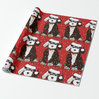 Papier Cadeau Mignonne Bernedoodle Mountain Dog Rouge