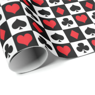 Papier Cadeau Mignonne carte couleur motif casino partie