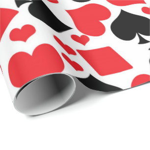 Papier Cadeau Mignonne carte couleur motif casino partie