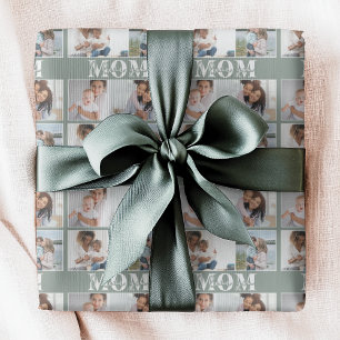 Papier Cadeau Mignonne JE T'AIME MOM Fête des Mères Photo