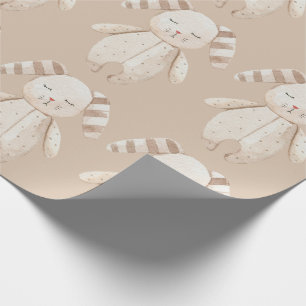 Papier Cadeau Mignonne lapin lapin Baby shower rustique