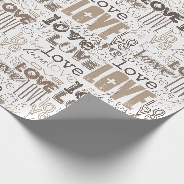 Papier Cadeau Mignonne Modern Gold Love Valentine's Day (Coin)