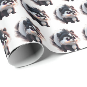 Papier Cadeau Mignonne skunk woods animaux forêt amis amis