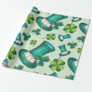 Papier Cadeau Mignonne St. Patrick's Day Green