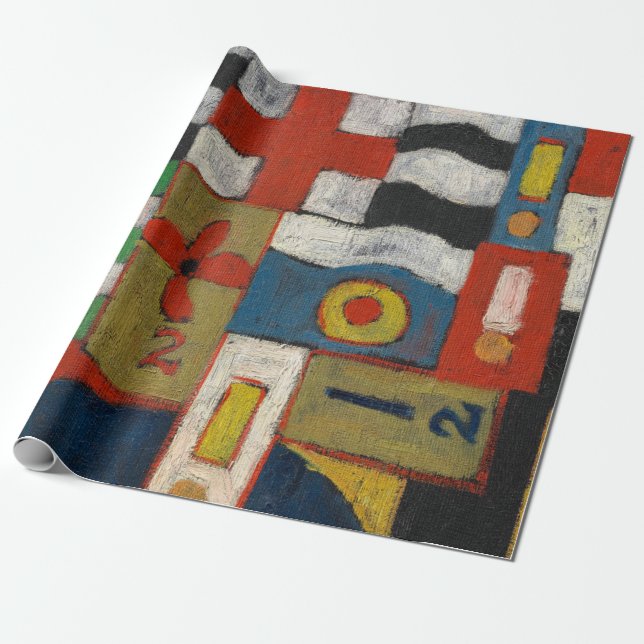 Papier Cadeau Militaire, 1914-1915 par Marsden Hartley (Déroulé)