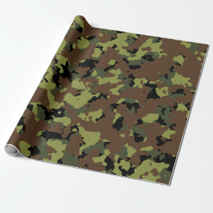 Papier Cadeau Militaires Camo de vert de mousse