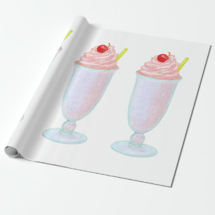 Papier Cadeau milk-shake glacé