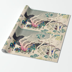 Papier Cadeau Minamoto no Muneyuki Ason par Katsushika Hokusai