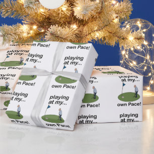 Papier Cadeau Mini Golf Minigolf Jouer À Mon Propre Rythme Golfe