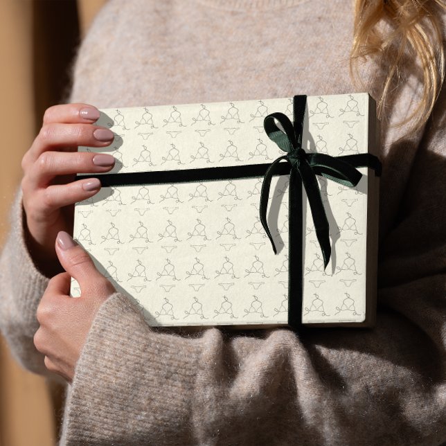 Papier Cadeau Minimal Lingerie Pattern Chic Feminine Aesthetic (Créateur téléchargé)