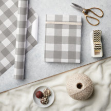Minimal Monochrome Plaid Holiday