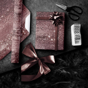 Papier Cadeau Minimalisme clinquant Dusty Burnt Orange Shimmer