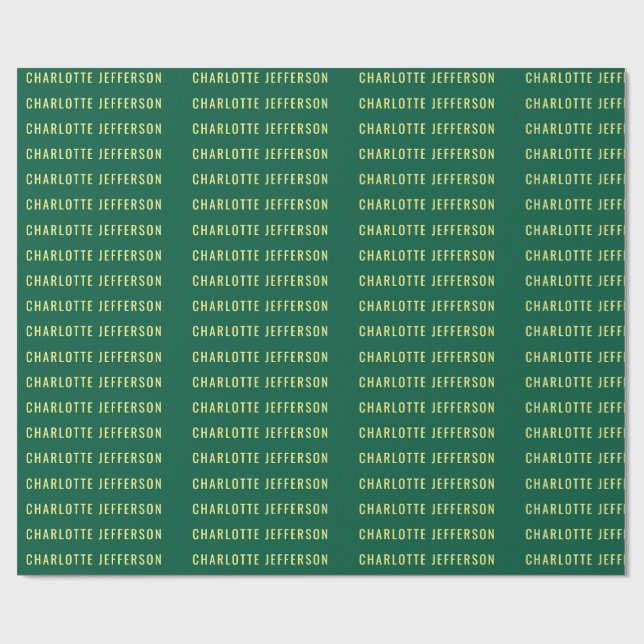 Papier Cadeau Minimalist Classical Professional Green Yellow (Plat)