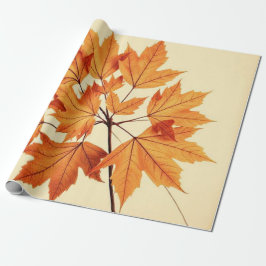 Papier Cadeau Minimalist Maple Leaves Art – Botanical Print