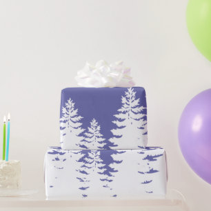 Papier Cadeau Minimalist pine tree silhouette