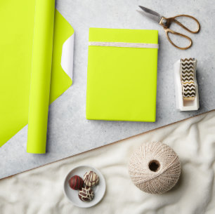 Papier Cadeau Minimaliste élégant Solid Chartreuse jaune Plaine