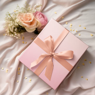 Papier Cadeau Minimaliste Moderne Dégradé Rose Pastel