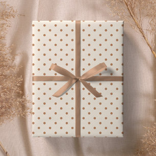 Papier Cadeau Minimaliste Moderne Pointillé Chaud Neutre Beige