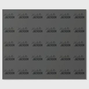 Papier Cadeau Minimaliste Simple Moderne Votre Nom Message