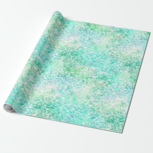 Papier Cadeau Mint Aqua Confetti Parties scintillant Unicorn
