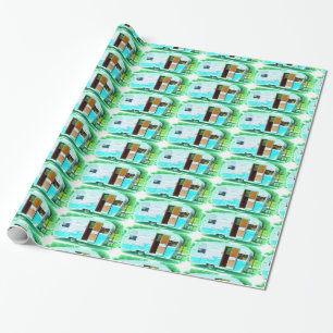 Papier Cadeau minuscule caravane gypsy casa
