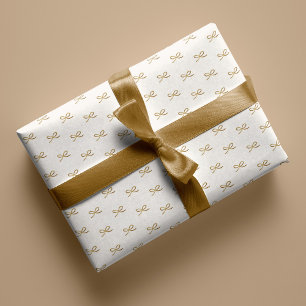 Papier Cadeau Minuscule moderne simple Bow Motif Noël