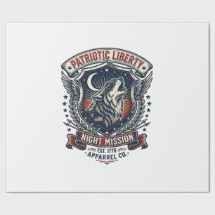 Papier Cadeau Mission de nuit patriotique Patriote Loup Militair