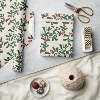 Papier Cadeau Mistletoe