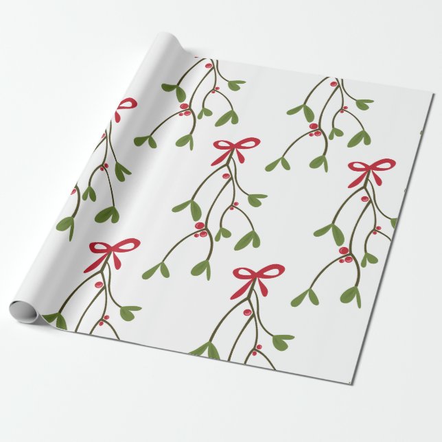 Papier Cadeau Mistletoe (Déroulé)