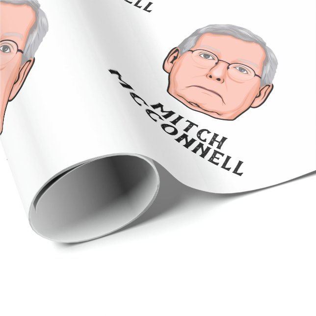 PAPIER CADEAU MITCH MCCONNELL PERSONNALISÉ (Coin rond)