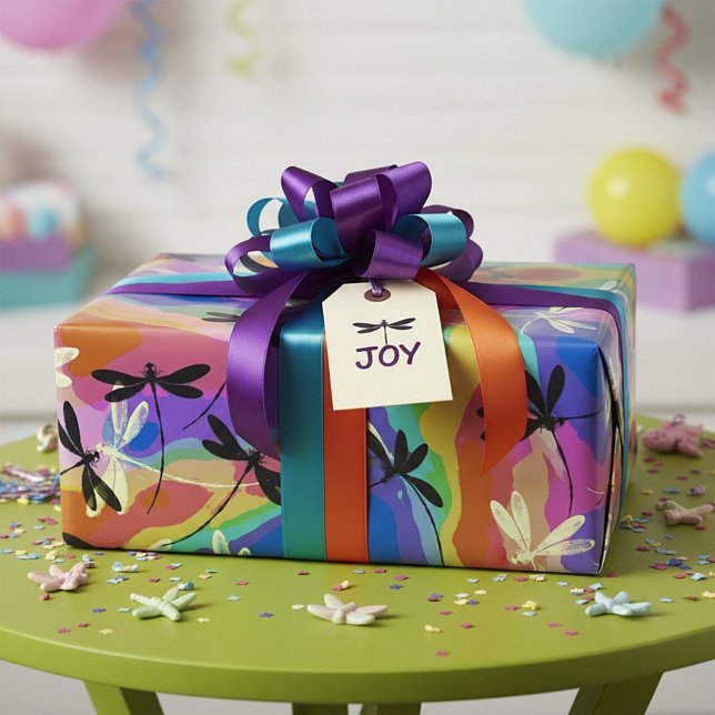Papier Cadeau Mod libellules (Créateur téléchargé)