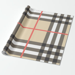 Papier Cadeau Mode géométrique écossaise motif