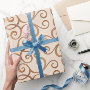 Papier Cadeau Modèle Damas luxueux
