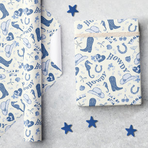 Papier Cadeau Modèle de club Bach de cowgirl côtière amusant