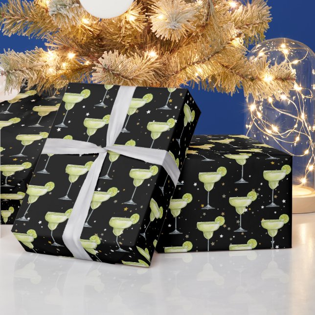 Papier Cadeau Modèle de cocktail Margarita (Vacances)