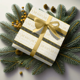 Papier Cadeau Modèle de Noël Green Gold #35 ID1009