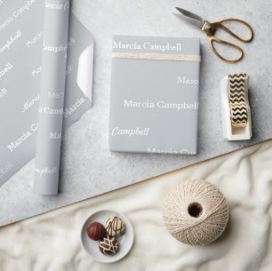 Papier Cadeau Modèle de noms personnalisés