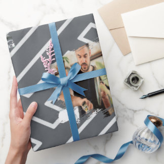 Papier Cadeau Modèle de photo personnalisé Inspiration grecque A