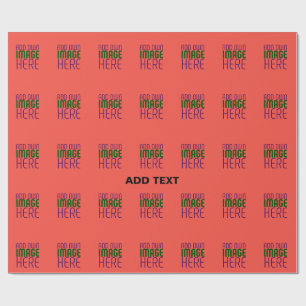 PAPIER CADEAU MODELE DE TEXTE D'IMAGE ROUGE ORANGE ÉDITABLE MODE