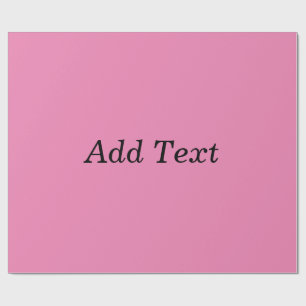Papier Cadeau Modèle de texte personnalisable rose