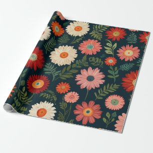Papier Cadeau Modèle floral