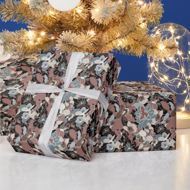 Papier Cadeau Modèle floral de Magnolia (Vacances)